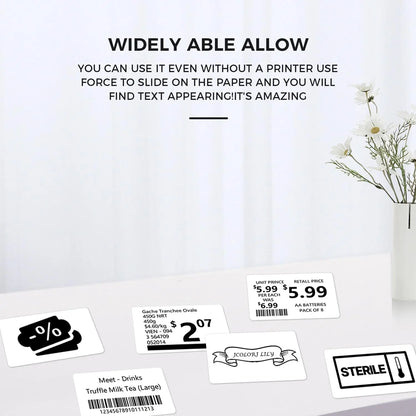 Phomemo M110/M220 40x30mm Thermal Labels - Self-Adhesive Waterproof Gloss Stickers for  Business/Barcode/Packaging/Office Use