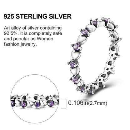 925 Sterling Silver Ring – Colorful Cubic Zirconia Women’s Wedding & Engagement Jewelry