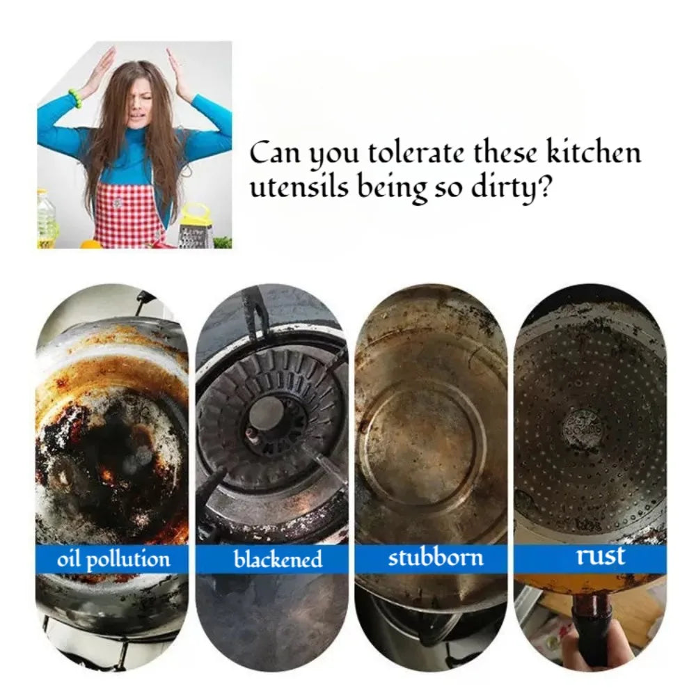 Pan Bottom Cleaning Decontamination Agent Kitchen Blackening Scale Remover Home Polishing Oven Oil Stain Ware Cooktop Spray