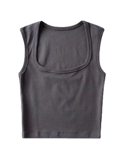Deep Square Collar Crop Top