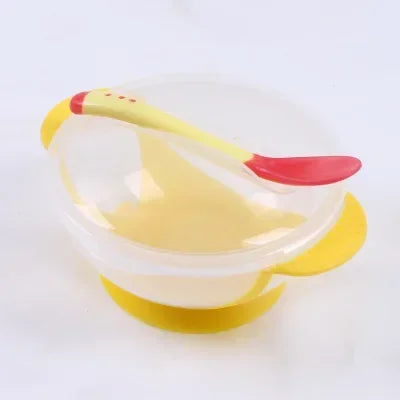 Baby Bowl Set Training Bowl Spoon Tableware Set Dinner Bowl Learning Dishes with Suction Cup Children Training Dinnerware