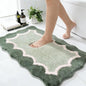 VIKAMA Small Fragrance Wave Pattern Anti slip Mat Bathroom Foot Mat Shower Room Entrance Mat Home Decoration