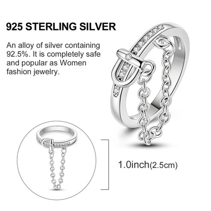 Rings Original 925 Sterling Silver Rings Simple Zircon Heart Ring For Wedding Valentine's Day Women Ring Jewelry Gift