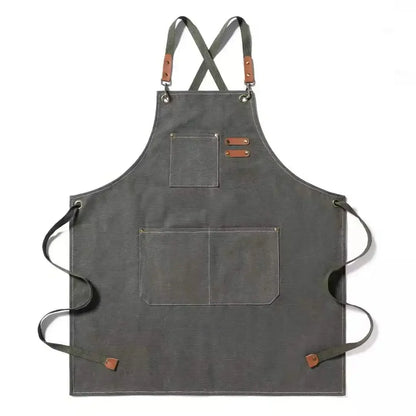 Fashion Canvas Apron Home Kitchen Gardening Work Dress Women's Kitchen Restaurant Work Apron