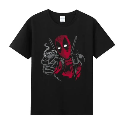 Marvel Hero Deadpool cotton round neck short-sleeved men's T-shirt