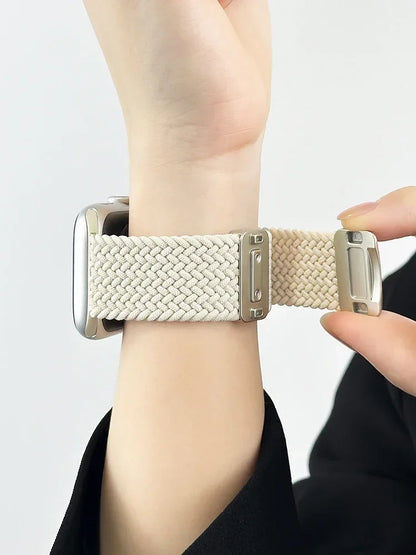Braided Strap For Apple Watch band 40mm 44mm 42/46mm 49mm 45mm 38/41mm Magnetic buckle Bracelet Series 10 SE 9 8 7 6 5 4 Ultra 2