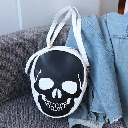Creative Halloween Skull Crossbody – Gothic Devil & Ghost PU Leather Candy Bag Festival Purse