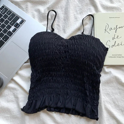 Womens Summer Camis Thin Strap Bra Tank Tops