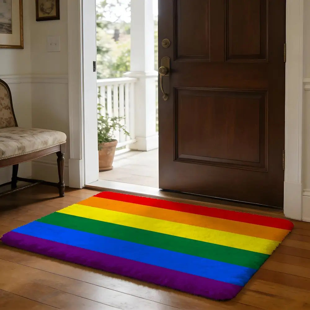 Pride Soft Flannel Absorbent Non‑Slip Floor Mat for Home, Bedroom & Bathroom