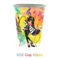 Cartoon Rainbow Doll High School Theme Background Birthday Party Decoration Supplies Disposable Cup Cutlery Balloon Baby Gift