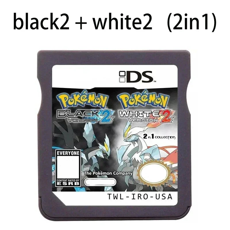 NDS Card Combination Game Card NDS Handheld Player DS Video Game Cartridge HeartGold SoulSilver Black and White Gift