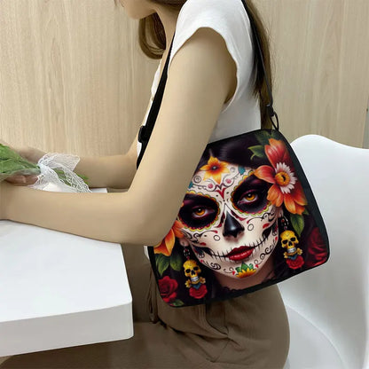 Day of the Dead Skull Crossbody – Mexico Print Messenger Bag for Travel & Everyday Use