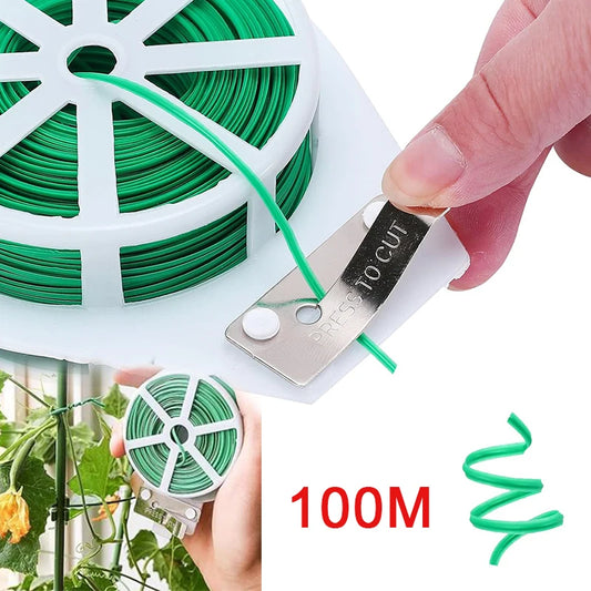 Garden Twist Ties Multifunctional Strapping Plant Climbing Reusable Self-cutting Iron Wire Cable Ties For Flower Plant Vines
