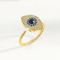 Fidget Spinner Ring Anxiety for Women Multiple Crystal Flower Eye Butterfly Animal Ring Rotate Anti Stress Wedding Jewerly