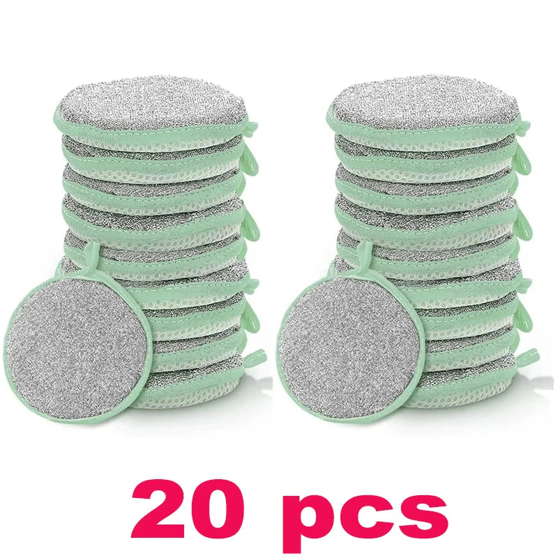 Dishwashing Sponge Non-stick Oil Dish Washing Magic Sponges Scouring Pads Kitchen Cleaning Tool Reusable Double Sided Dish Cloth