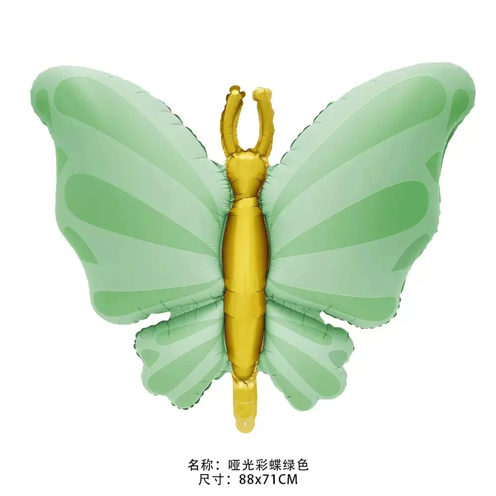 New 3D Butterfly Aluminum Film Balloon Forest Princess Style Children's Birthday Party Decoration Dreamy Wedding Decoration Cart