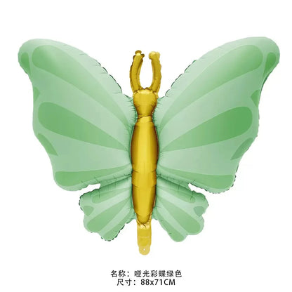 New 3D Butterfly Aluminum Film Balloon Forest Princess Style Children's Birthday Party Decoration Dreamy Wedding Decoration Cart