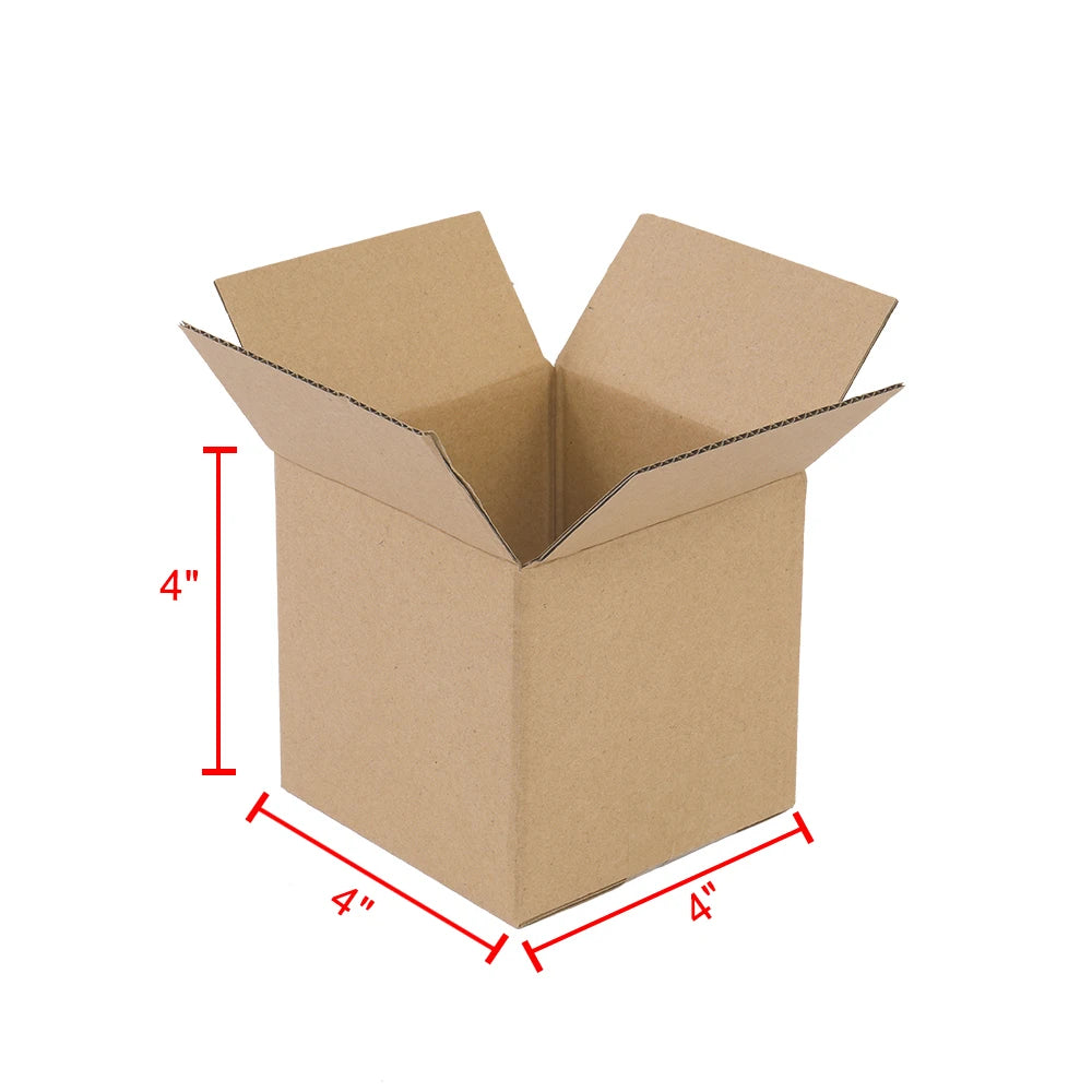 100-Pack Corrugated Cardboard Shipping Boxes   8x6x4" 6x4x4" 6x4x2" 4x4x4" Mailing, Packing, Moving & Storage for Business/Home
