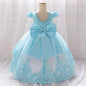 Toddler Girl Evening Party Princess Dress Baby Big Bow Tutu Gown Kids Birthday Wedding Ceremony Costume Gala Clothes Vestidos