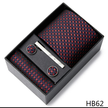 Men's  Tie Pocket Squares Necktie Box Set