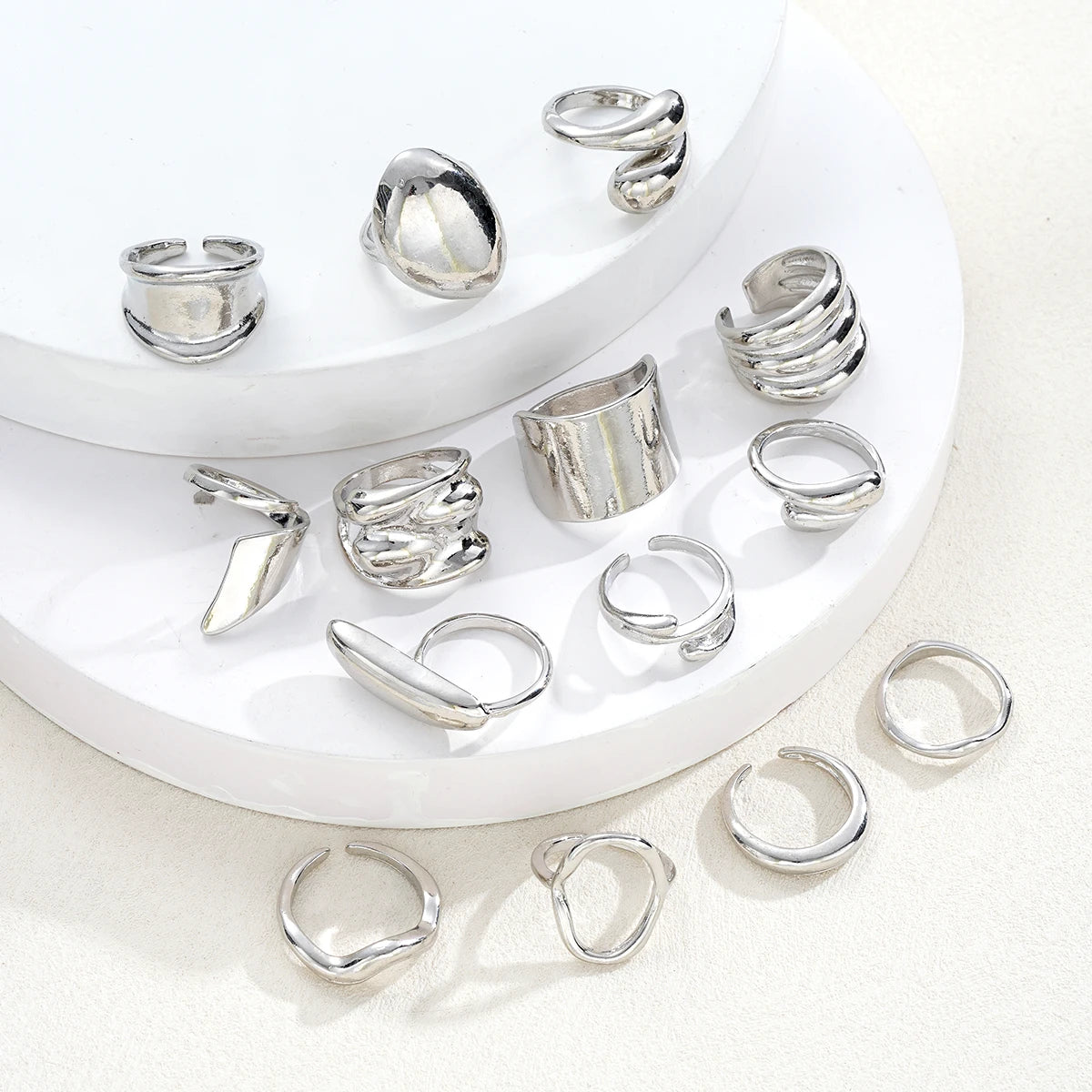 14 Piece Simple Luxury Ring Set