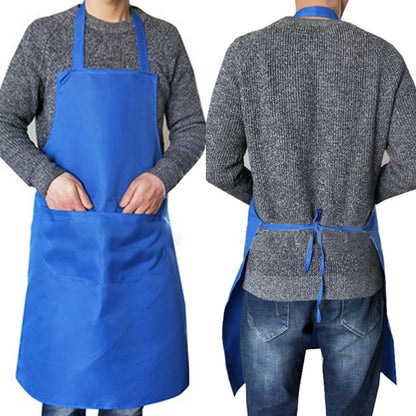 New Waterproof Oil Cooking Apron Chef Aprons Women Men Kitchen Apron with Front Pocket Dishwashing Cleaning Accessories Aprons