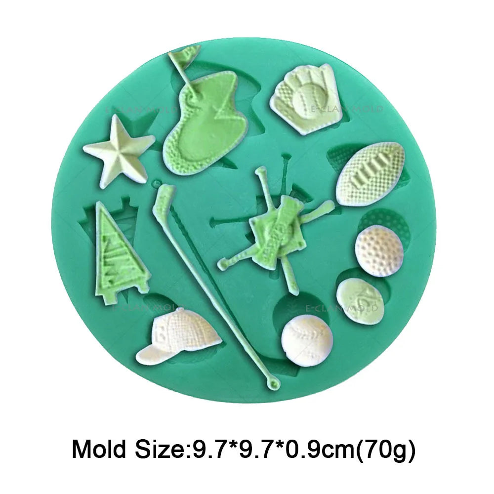 Sports Ball Silicone Mold – Baseball, Football & Basketball Cake Decorating Tool