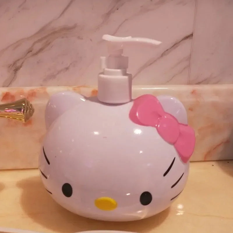 Hello Kitty Press Bottle Cartoon Portable Travel Split Bottling Bottle Household Shower Gel Shampoo Cosmetic Lotion Press Bottle