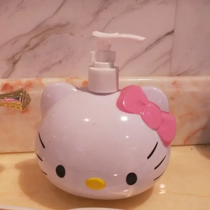 Hello Kitty Press Bottle Cartoon Portable Travel Split Bottling Bottle Household Shower Gel Shampoo Cosmetic Lotion Press Bottle