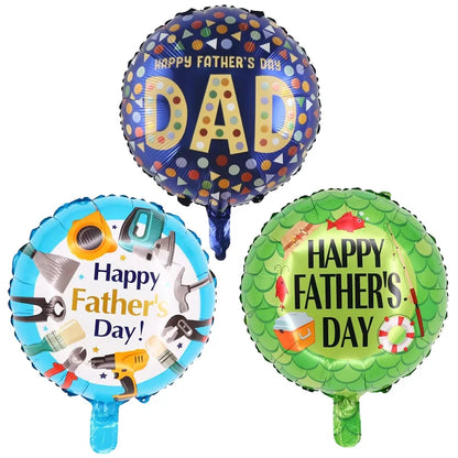 10pcs 18Inch Spanish English Happy Father's Day Foil Helium Balloon Feliz Dia Super Papa Air Globos Party Decoration Gift Baloes