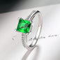 925 Sterling Silver Rings Size 5#-10# Quadrate Zircon High Quality For Women Fine Wedding  Jewelry Accessories Party Gifts