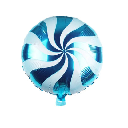 10pcs 18" Lollipop Swirl Foil Balloons – Candy Themed Round  Balloons for Birthday Party, Baby Shower, Carnival, Holiday Decor
