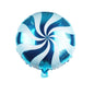 10pcs 18" Lollipop Swirl Foil Balloons – Candy Themed Round  Balloons for Birthday Party, Baby Shower, Carnival, Holiday Decor