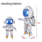 Large Standing Astronaut Balloon Rocket Balloon Outer Space Galaxy Theme Birthday Party Decoration