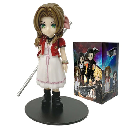 1–12cm Anime Figure Set – Cloud, Tifa, Aerith & Zack PVC Collectible Desktop Display