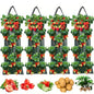 1-4PCS Garden Veranda Supplies Multi-Pocket Strawberry Fruit Cultivation Hanging Plant Grow Bag Outdoor Compost Seedling Planter