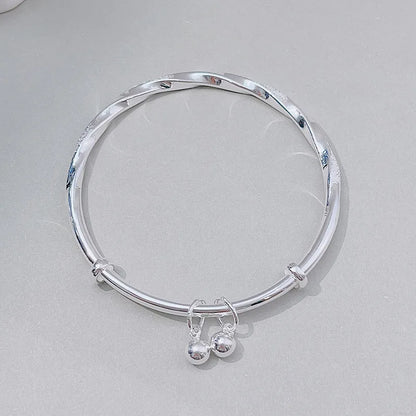 925 Sterling Silver Full-blown Flowers Bracelet