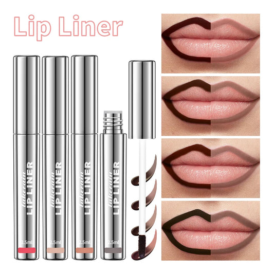 4 Colors Peel-Off Lip Liner, Waterproof, Transfer-proof Lipstick, Tattoo Waterproof, Long-Lasting Matte Velvet Lip Tint