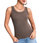 1/3 Pcs Ladies Solid \ Suspender Vest Sexy Round Neck Sleeveless T-shirt Comfortable And Fashionable Women And Teenagers Vest