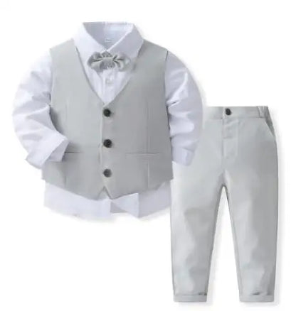 Boy Set Solid Vest Suit