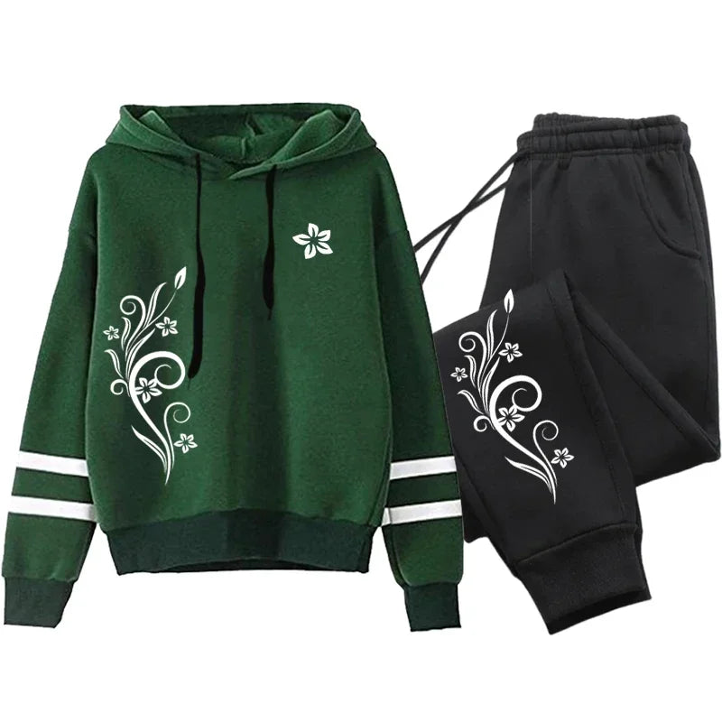 Women’s Autumn/Winter Tracksuit – Hoodie & Sweatpants Set