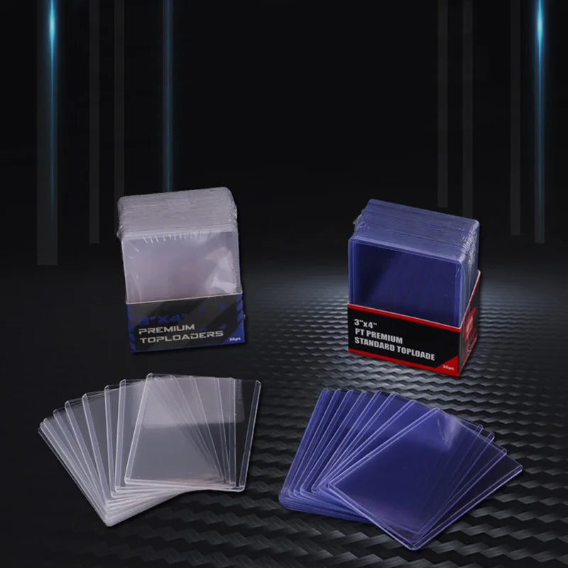 10PCS Standard 35PT Top Loaders Game Card Sleeves Top loaders Card Protector for Baseball Football Sports Game Cards PVC Slot