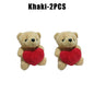 20cm Kawaii Heart Teddy Bear Plush Doll Holding Love Stuffed Animal Valentines Gift Christmas Toy for Her Collectors