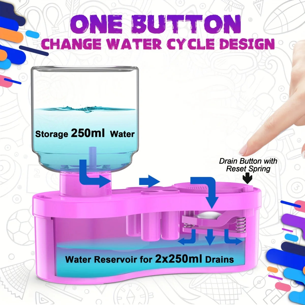 New Automatic Paint Brush Cleaner Machine with Drain Button