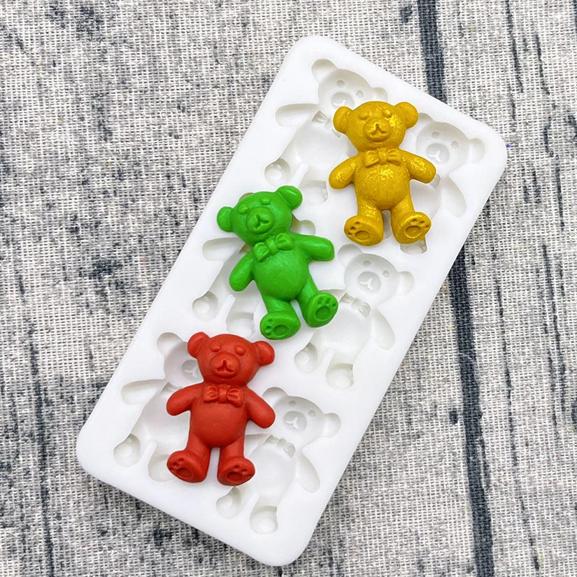 Cute Bear Silicone Sugarcraft Mold Resin Tools Cupcake Baking Mould Fondant Cake Decorating Tools