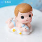 Gender Reveal Cake Decoration Blue Pink Baby Boy Girl Cake Toppers Baby Bottle Stroller Happy Birthday Cupcake Topper Baking