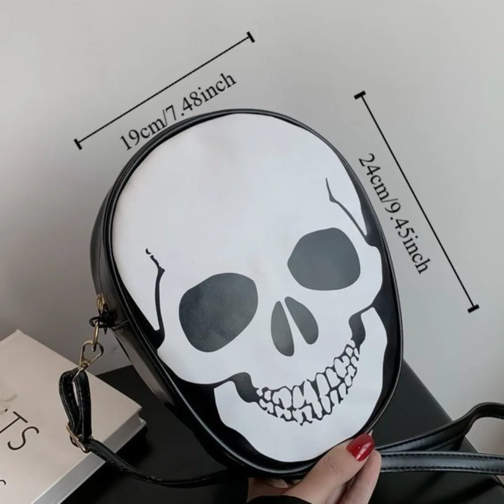 Creative Halloween Skull Crossbody – Gothic Devil & Ghost PU Leather Candy Bag Festival Purse