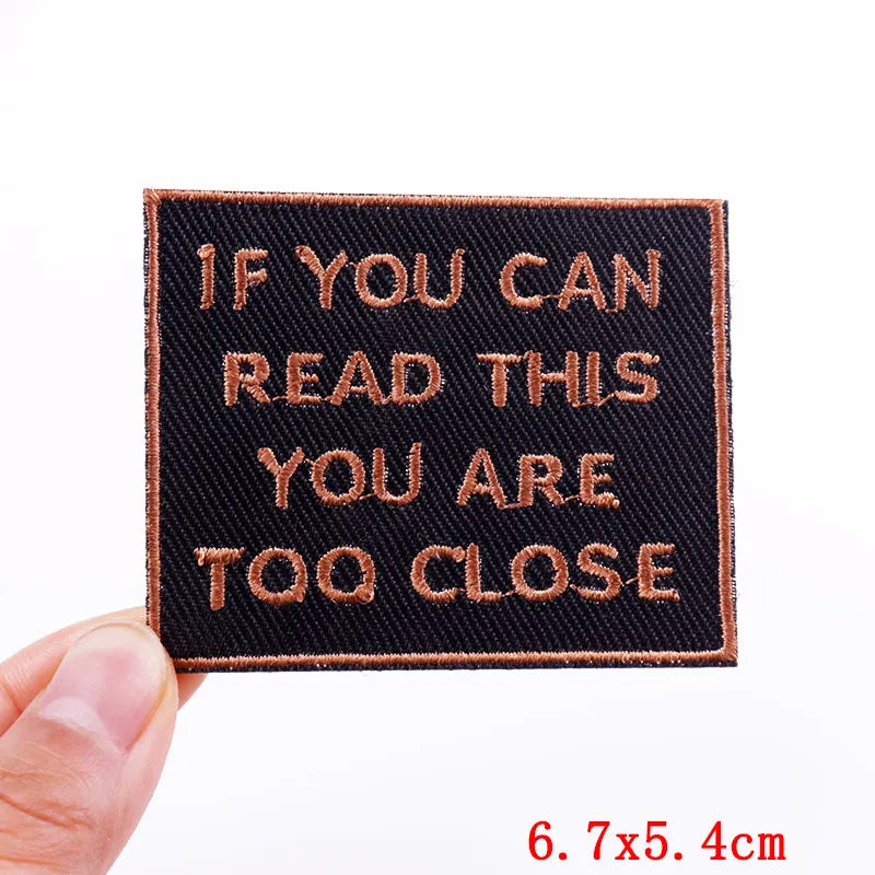 Letter Embroidered Patch Cartoon/Personality Letter Slogan Patch Iron On Patches For Clothing thermoadhesive Patches Sew Badges