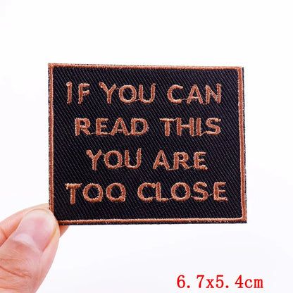 Letter Embroidered Patch Cartoon/Personality Letter Slogan Patch Iron On Patches For Clothing thermoadhesive Patches Sew Badges