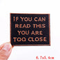 Letter Embroidered Patch Cartoon/Personality Letter Slogan Patch Iron On Patches For Clothing thermoadhesive Patches Sew Badges